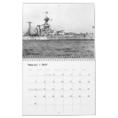 第二次世界大戦のイギリス戦艦 カレンダー (2月 2027)