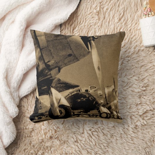 第二次世界大戦のダグラスSBDのDauntless爆撃機の飛行機 クッション (ブランケット)