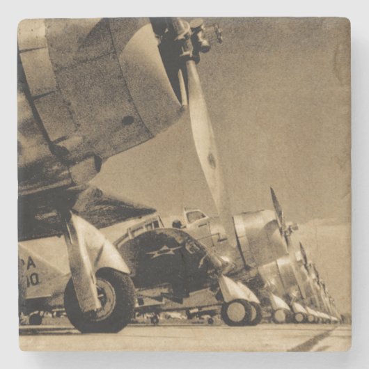 第二次世界大戦のダグラスSBDのDauntless爆撃機の飛行機 ストーンコースター (正面)