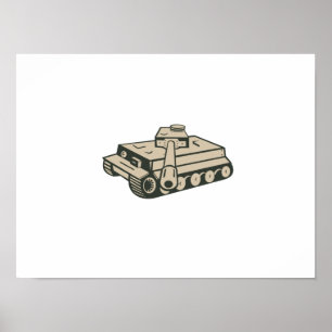 第二次世界大戦のドイツ人のPanzerタンク見当 ポスター