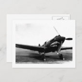 第二次世界大戦のフライング・タイガース カーティス P-40 戦闘機 ポストカード (正面/裏面)
