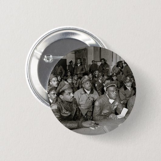 第二次世界大戦のブリーフィングで登場したタスケージエアマン 缶バッジ (正面&裏面)