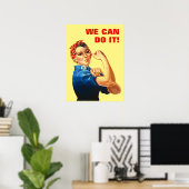 第二次世界大戦のプロパガンダRosie Riveter ポスター (ホームオフィス)