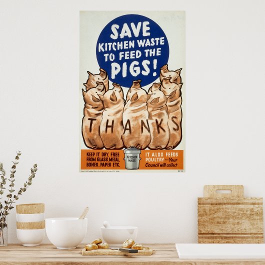 第二次世界大戦のポスター – サルベージ – Sav ポスター (キッチン)