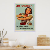 第二次世界大戦のポスター – AM 誇りを持った I! ポスター (キッチン)