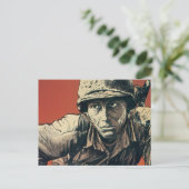 第二次世界大戦の兵士 ポストカード (スタンド正面)