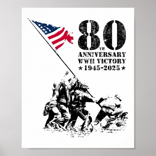 第二次世界大戦の勝利80周年記念1945-2025退役軍人4 ポスター (正面)