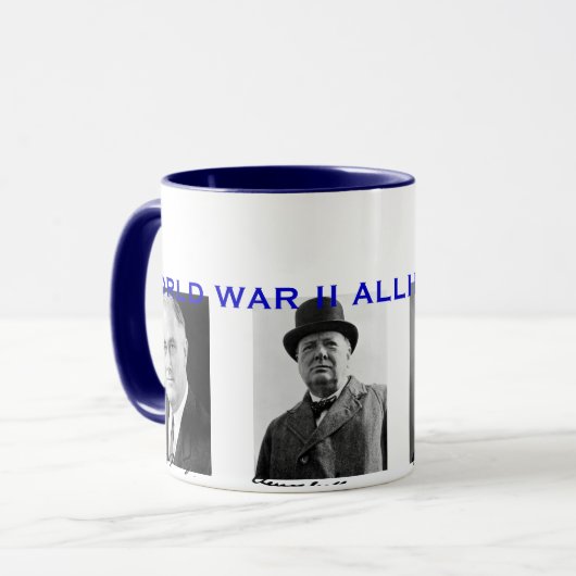 第二次世界大戦の同盟国のリーダーMag* マグカップ (正面左)