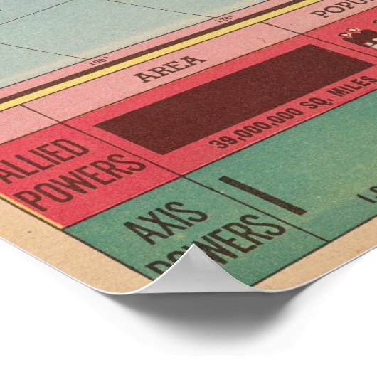 第二次世界大戦の地図のポスター ポスター (角)