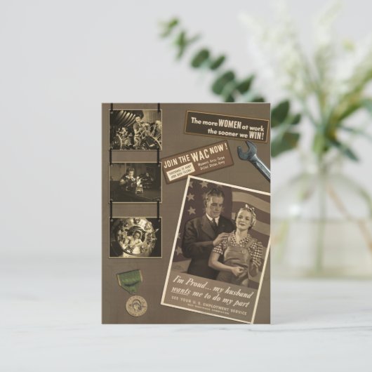 第二次世界大戦の女性労働者 ポストカード (スタンド正面)