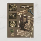 第二次世界大戦の女性労働者 ポストカード (正面)