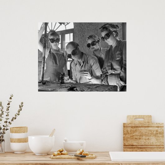 第二次世界大戦の女性溶接機， 1940年代 ポスター (キッチン)
