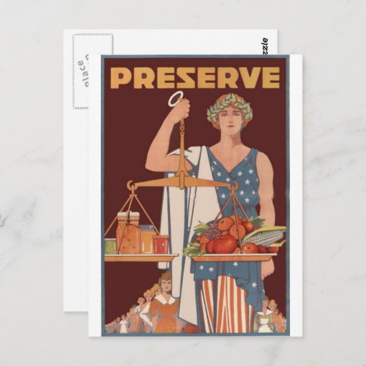 第二次世界大戦の愛国心のポスター – ガーデニングと農業 ポストカード (正面/裏面)