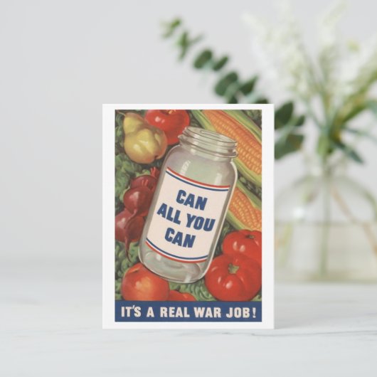 第二次世界大戦の愛国心のポスター ポストカード (スタンド正面)