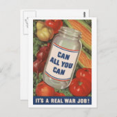 第二次世界大戦の愛国心のポスター ポストカード (正面/裏面)