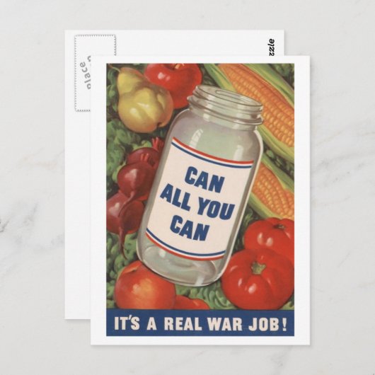 第二次世界大戦の愛国心のポスター ポストカード (正面/裏面)