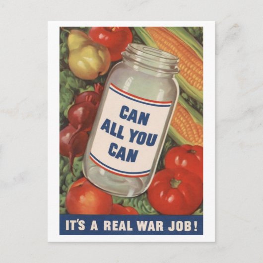 第二次世界大戦の愛国心のポスター ポストカード (正面)