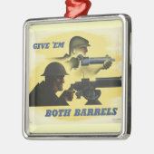 第二次世界大戦の愛国的なポスターオーナメント メタルオーナメント (左)