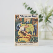 第二次世界大戦の愛国的なポスターポストカード ポストカード (スタンド正面)