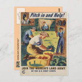 第二次世界大戦の愛国的なポスターポストカード ポストカード (正面/裏面)