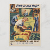 第二次世界大戦の愛国的なポスターポストカード ポストカード (正面)