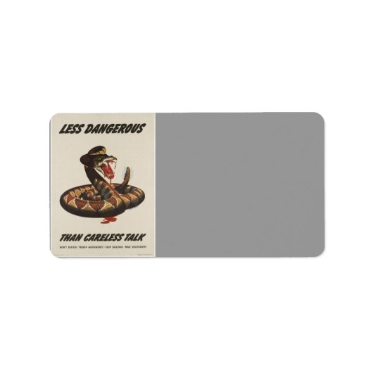 第二次世界大戦の愛国的なポスター住所 シール (正面)