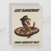 第二次世界大戦の愛国的なポスター招待状 招待状 (正面/裏面)