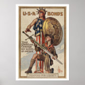 第二次世界大戦の戦争の絆 – ヴィンテージ愛国主義 ポスター (正面)