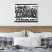 第二次世界大戦の戦闘機のパイロット キャンバスプリント (インサイチュ (寝室))
