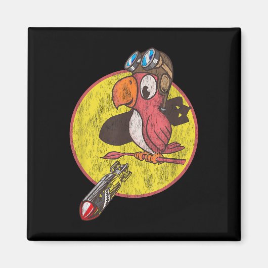 第二次世界大戦の戦闘機パイロットのパッチ退役軍人 マグネット (正面)