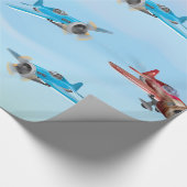 第二次世界大戦の戦闘機 ラッピングペーパー (角)