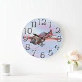 第二次世界大戦の戦闘機 ラージ壁時計 (ホーム)