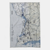 第二次世界大戦の攻撃開始日の地図1944年6月6日 キッチンタオル (縦)