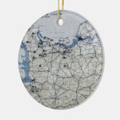 第二次世界大戦の攻撃開始日の地図1944年6月6日 セラミックオーナメント (左)