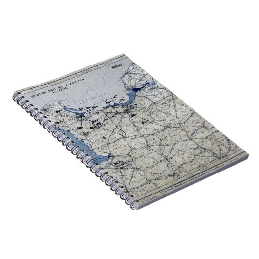 第二次世界大戦の攻撃開始日の地図1944年6月6日 ノートブック (右側)