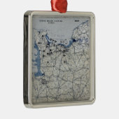 第二次世界大戦の攻撃開始日の地図1944年6月6日 メタルオーナメント (右)