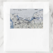 第二次世界大戦の攻撃開始日の地図1944年6月6日 長方形シール (バッグ)