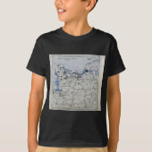 第二次世界大戦の攻撃開始日の地図1944年6月6日 Tシャツ (正面)