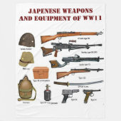 第二次世界大戦の日本の武器と装備 フリースブランケット (正面)