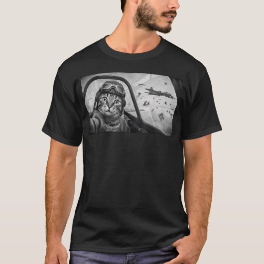 第二次世界大戦の猫 Tシャツ (正面)