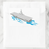 第二次世界大戦の空母レトロ 長方形シール (バッグ)