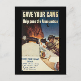 第二次世界大戦の缶を救え ポストカード
