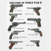 第二次世界大戦の脇腕 フリースブランケット (正面)