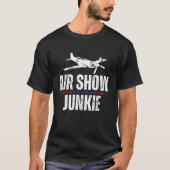 第二次世界大戦の航空ショーに夢中なミリタリー ヴィンテージ飛行機 Tシャツ (正面)