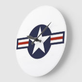 第二次世界大戦の航空機記章 ラージ壁時計 (傾斜)