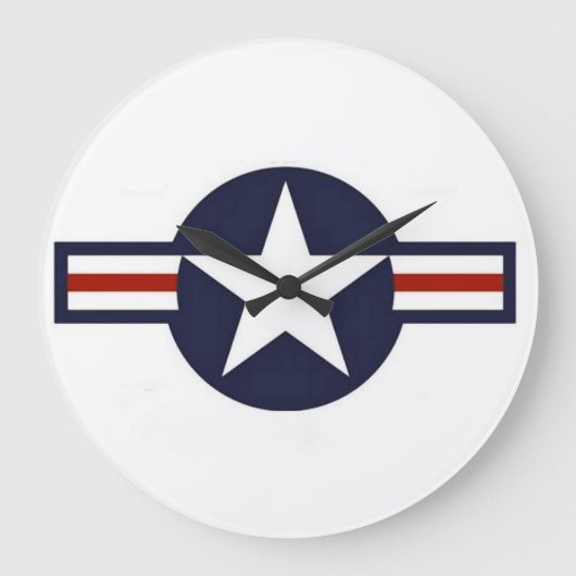 第二次世界大戦の航空機記章 ラージ壁時計 (正面)