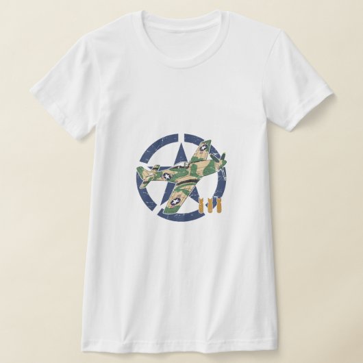 第二次世界大戦の航空機 Tシャツ (レイダウン)