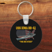 第二次世界大戦の軍艦Uss Iowa &amp;第2次世界大戦Bb-61 Batt キーホルダー (正面)
