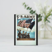 第二次世界大戦の軍隊の募集 ポストカード (スタンド正面)