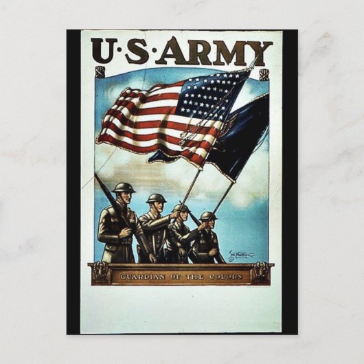 第二次世界大戦の軍隊の募集 ポストカード (正面)